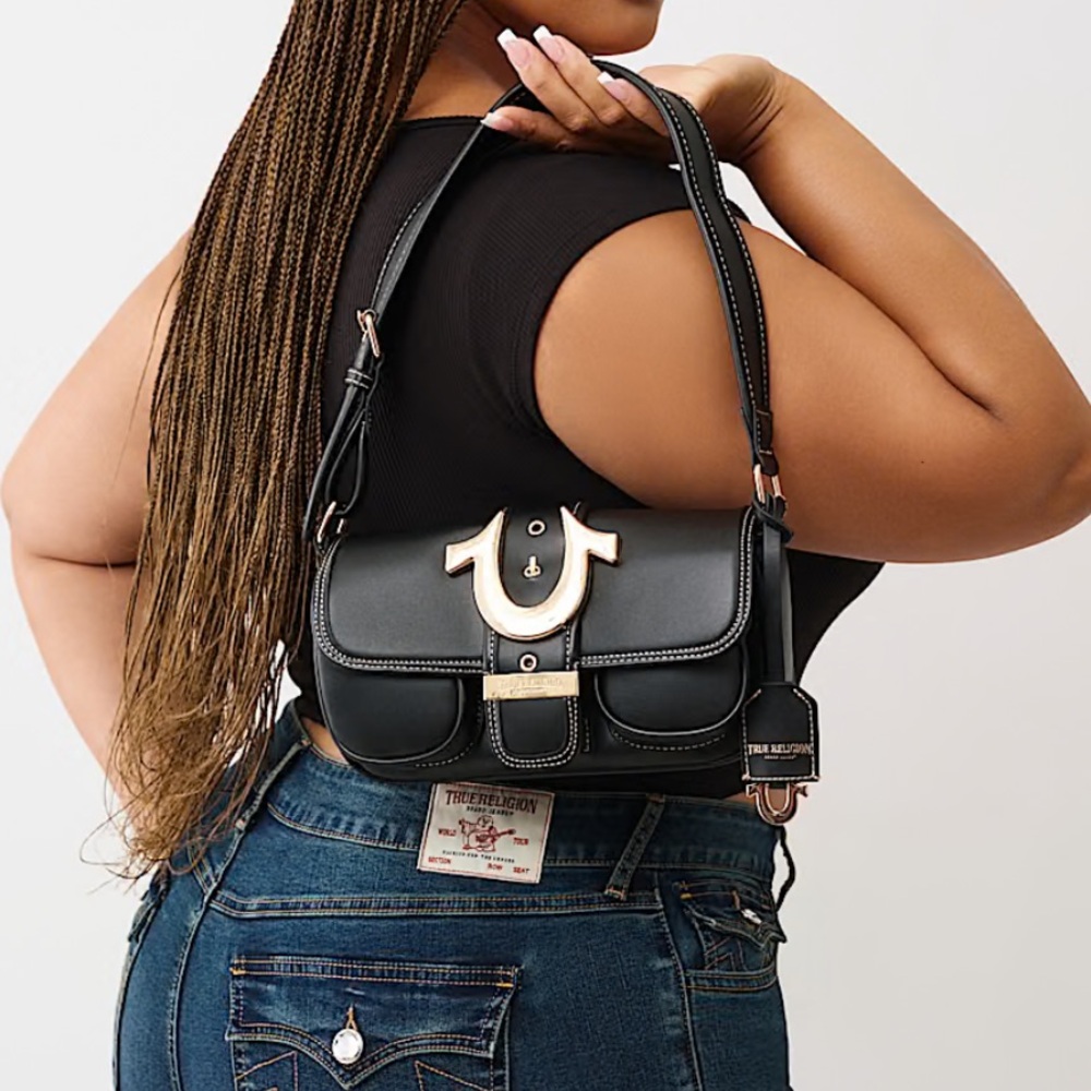 True Religion Black Shoulder Bag